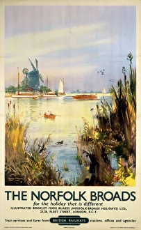 The Norfolk Broads, BR poster, 1948-1965 The Norfolk Broads, BR poster, 1948-1965
