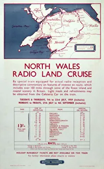 North Wales Radio Land Cruise, 1959. British Railways poster, 1959 North Wales Radio Land Cruise, 1959. British Railways poster, 1959