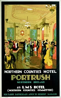 Images Dated 25th June 2003: Northern Counties Hotel, Portrush, LMS poster, 1923-1947
