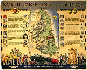 Northumberland and Durham, BR poster, c 1950 Northumberland and Durham, BR poster, c 1950