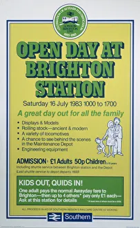 Open Day at Brighton Station, BR poster, 1983 Open Day at Brighton Station, BR poster, 1983