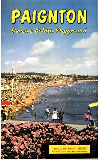 <b class=qtipBold><figcaption>'Paignton', BR poster, 1962</figcaption></b><br>Poster produced for British Railways (BR) to promote train services to Paignton, Devon. Artwork by an unknown artist. <br><em>© Please read our licence terms. All digital images must be destroyed unless otherwise agreed in writing.</em> 'Paignton', BR poster, 1962