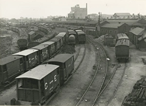 Passenger station is in background, Fosters mill is behind. The storage sidings Passenger station is in background, Fosters mill is behind. The storage sidings