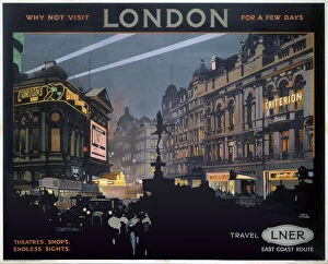 Trains Collection: Piccadilly Circus, LNER poster, 1923-1947