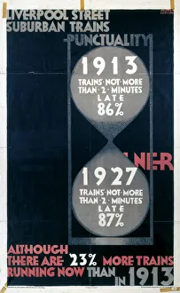 Punctuality, LNER poster, 1927 Punctuality, LNER poster, 1927