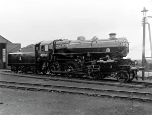 Right almost broadside view of British Rail (BR) locomotive. Doncaster built Right almost broadside view of British Rail (BR) locomotive. Doncaster built