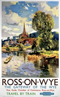 <b class=qtipBold><figcaption>'Ross-on-Wye', BR (WR) poster, 1951</figcaption></b><br>Poster produced for British Railways (Western Region). Artwork by Jack Merriott. <br><em>© Please read our licence terms. All digital images must be destroyed unless otherwise agreed in writing.</em> 'Ross-on-Wye', BR (WR) poster, 1951