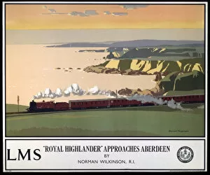 Images Dated 7th May 2003: Royal Highlander Approaches Aberdeen, LMS poster, 1923-1947