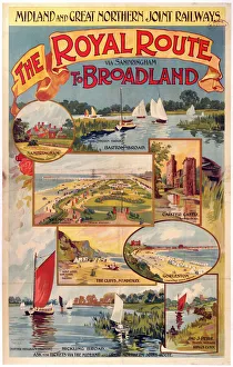 The Royal Route... to Broadland, M & GNR poster, 1923-1935 The Royal Route... to Broadland, M & GNR poster, 1923-1935