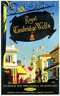 Images Dated 13th May 2003: Royal Tunbridge Wells, BR poster, 1957