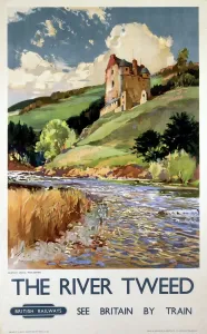 The River Tweed Print, a 1948-1965 Scottish Region poster
