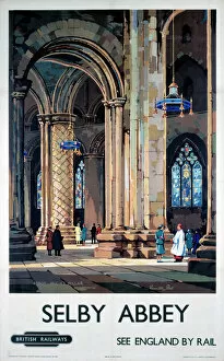 Images Dated 16th May 2003: Selby Abbey, BR poster, 1948-1965
