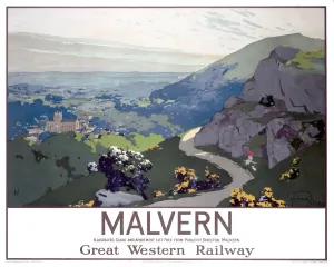 Train Prints: Malvern Hills Print, GWR Poster Artwork