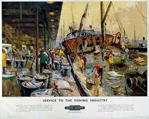Images Dated 20th June 2003: Service to the Fishing Industry, BR poster, c 1960