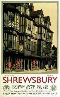 Shrewsbury, GWR / LMS poster, 1939