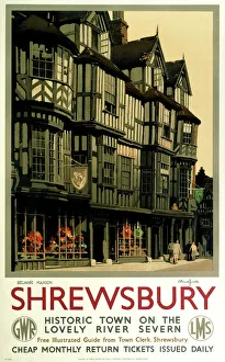 Shrewsbury, GWR/LMS poster, 1939 Shrewsbury, GWR/LMS poster, 1939