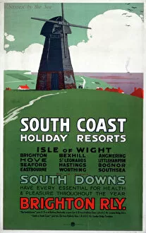South Coast Holiday Resorts, LBSCR poster, 1900-1922