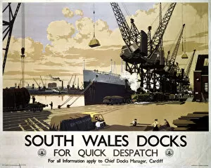 South Wales Gallery: South Wales Docks, GWR Poster, 1947