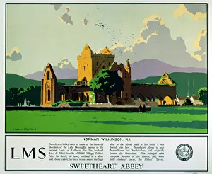 Sweetheart Abbey, LMS poster, 1923-1947 Sweetheart Abbey, LMS poster, 1923-1947