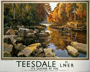 County Durham Gallery: Teesdale, its quicker by rail, LNER poster, c 1930s