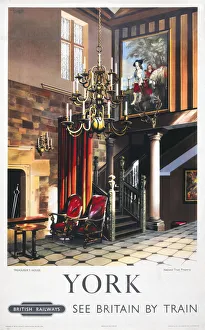 Images Dated 16th May 2003: Treasurers House, York, BR poster, 1954