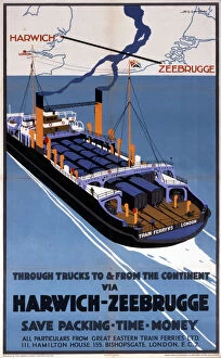 Through Trucks to & from the Continent... LNER poster, 1930