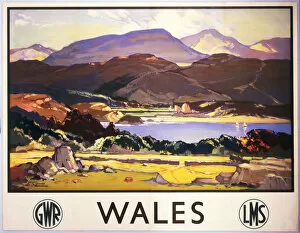 Wales, GWR and LMS poster, c 1930-1939