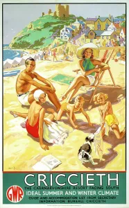 Criccieth Print, 1937 GWR Poster