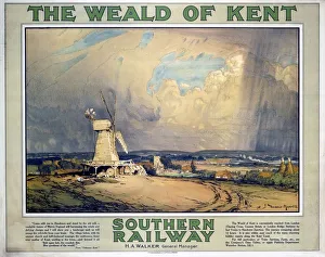 The Weald of Kent, SR poster, 1923-1936 The Weald of Kent, SR poster, 1923-1936