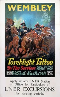 Wembley - Torchlight Tattoo, LNER poster, c 1924 Wembley - Torchlight Tattoo, LNER poster, c 1924