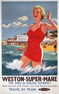 Seaside Gallery: Weston-super-Mare, BR poster, 1948-1965