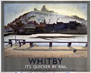 <b class=qtipBold><figcaption>'Whitby', LNER poster, 1933</figcaption></b><br>Poster produced by London & North Eastern Railway (LNER) to promote rail travel to Whitby in Yorkshire. Artwork by E Arnsworth. Dimensions: 1016 mm x 1270 mm. <br><em>© Please read our licence terms. All digital images must be destroyed unless otherwise agreed in writing.</em> 'Whitby', LNER poster, 1933