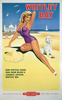 Images Dated 16th May 2003: Whitley Bay Northumberland, BR poster, 1957