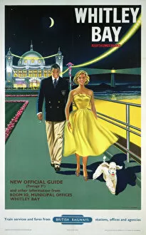Trains Collection: Whitley Bay Northumberland, BR poster, 1958