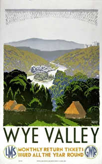 Wye Valley, GWR/LMS poster, 1938 Wye Valley, GWR/LMS poster, 1938