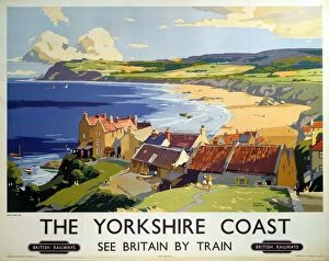 yorkshire coast br poster 1950s