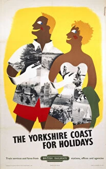 The Yorkshire Coast for Holidays, BR (NER) poster, 1955