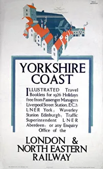<b class=qtipBold><figcaption>'Yorkshire Coast', LNER poster, 1925</figcaption></b><br>London & North Eastern Railway (LNER) poster promoting rail travel to Yorkshire. <br><em>© Please read our licence terms. All digital images must be destroyed unless otherwise agreed in writing.</em> 'Yorkshire Coast', LNER poster, 1925