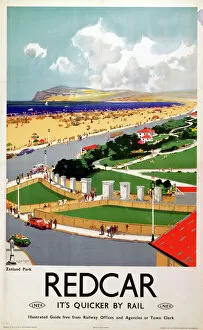 Zetland Park, Redcar, LNER poster, 1941
