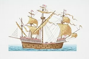 Images Dated 19th June 2006: The 1514 ship Henry Grace a Dieu, side view