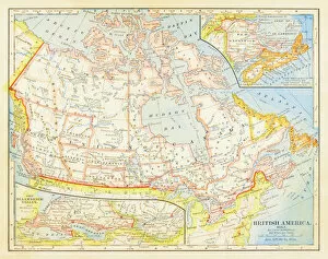 Images Dated 25th April 2014: 1883 Dominion Of Canada Map