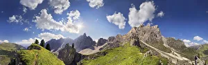 360 panoramic view of the Dolomites high route near Wasserscharte gorge, Puez Mountains 360 panoramic view of the Dolomites high route near Wasserscharte gorge, Puez Mountains