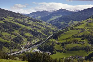 A10 Tauern Autobahn motorway, Liesertal valley, at Eisentratten, Carinthia, Austria A10 Tauern Autobahn motorway, Liesertal valley, at Eisentratten, Carinthia, Austria