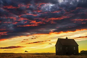 Related Images Gallery: Abandoned house in rural Iceland with a brilliant sunset