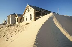 Images Dated 14th November 2006: Abandoned Houses with Sand Dune in Foreground
