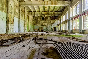 Related Images Gallery: Abandoned sport center in the Chernobyl Exclusion Zone, Pripyat, Ukraine