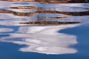 Abstract design of canyon wall and sky reflections, Glen Canyon National Recreation Area Abstract design of canyon wall and sky reflections, Glen Canyon National Recreation Area