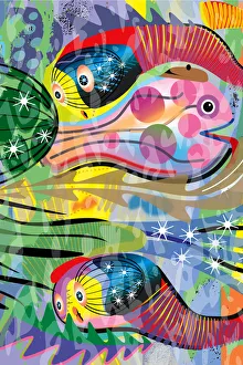 Abstract flowing aqua marine abstract digital illustration Abstract flowing aqua marine abstract digital illustration