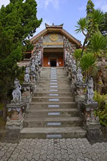 Access stairs, with preligious sayings on each step, of the Buddhist monastery Brahma Access stairs, with preligious sayings on each step, of the Buddhist monastery Brahma