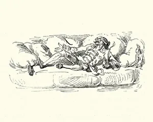 Adventures of Baron Munchausen, The Baron smoking a pipe Adventures of Baron Munchausen, The Baron smoking a pipe